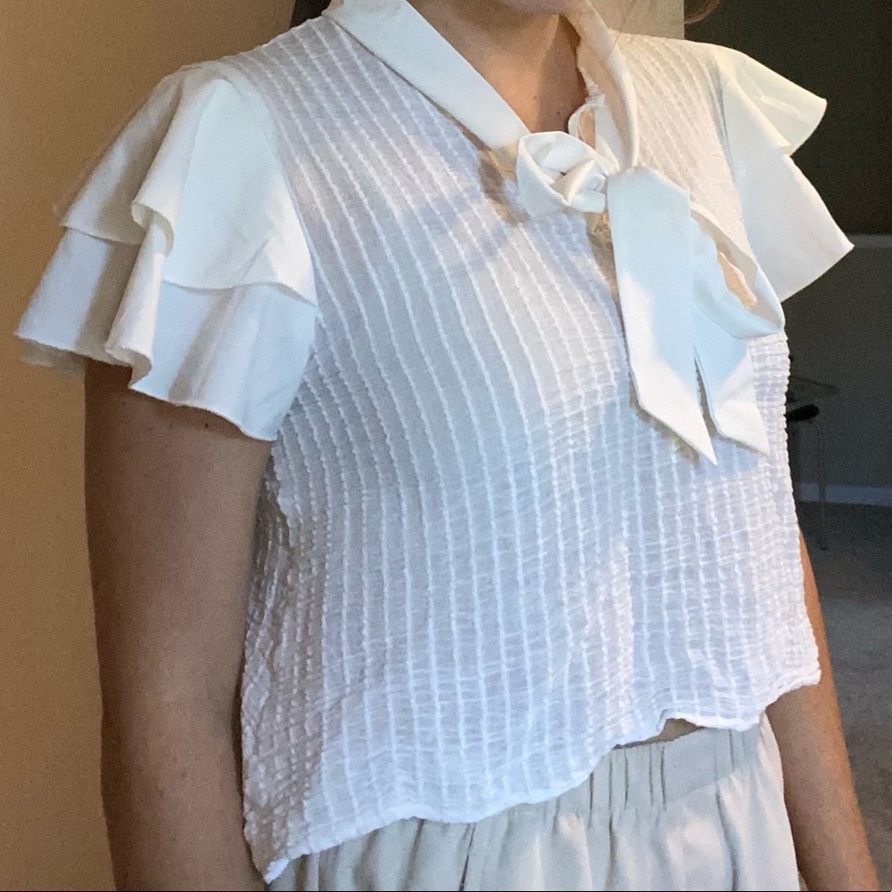 Vintage Ruffle Sleeve Shirt